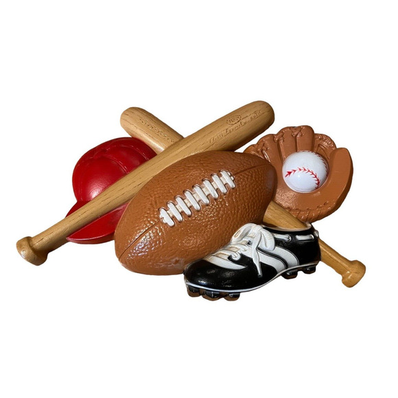 Vintage Sports Theme Wall Hangers-Burwood Basketball, Baseball, Football Decor - Picture 8 of 9